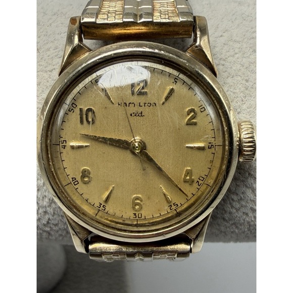 Hamilton CLD Working Mens Gold Plated Manual Wind Watch 29MM 6.25